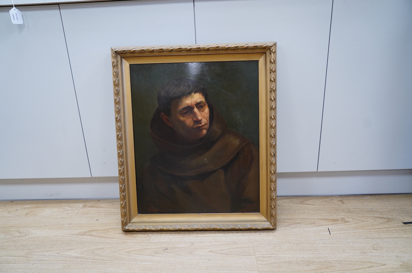 Frank E. Beresford (1881-1967), oil on canvas, Portrait of a monk, signed and dated '06, 59 x 49cm. Condition - fair to good